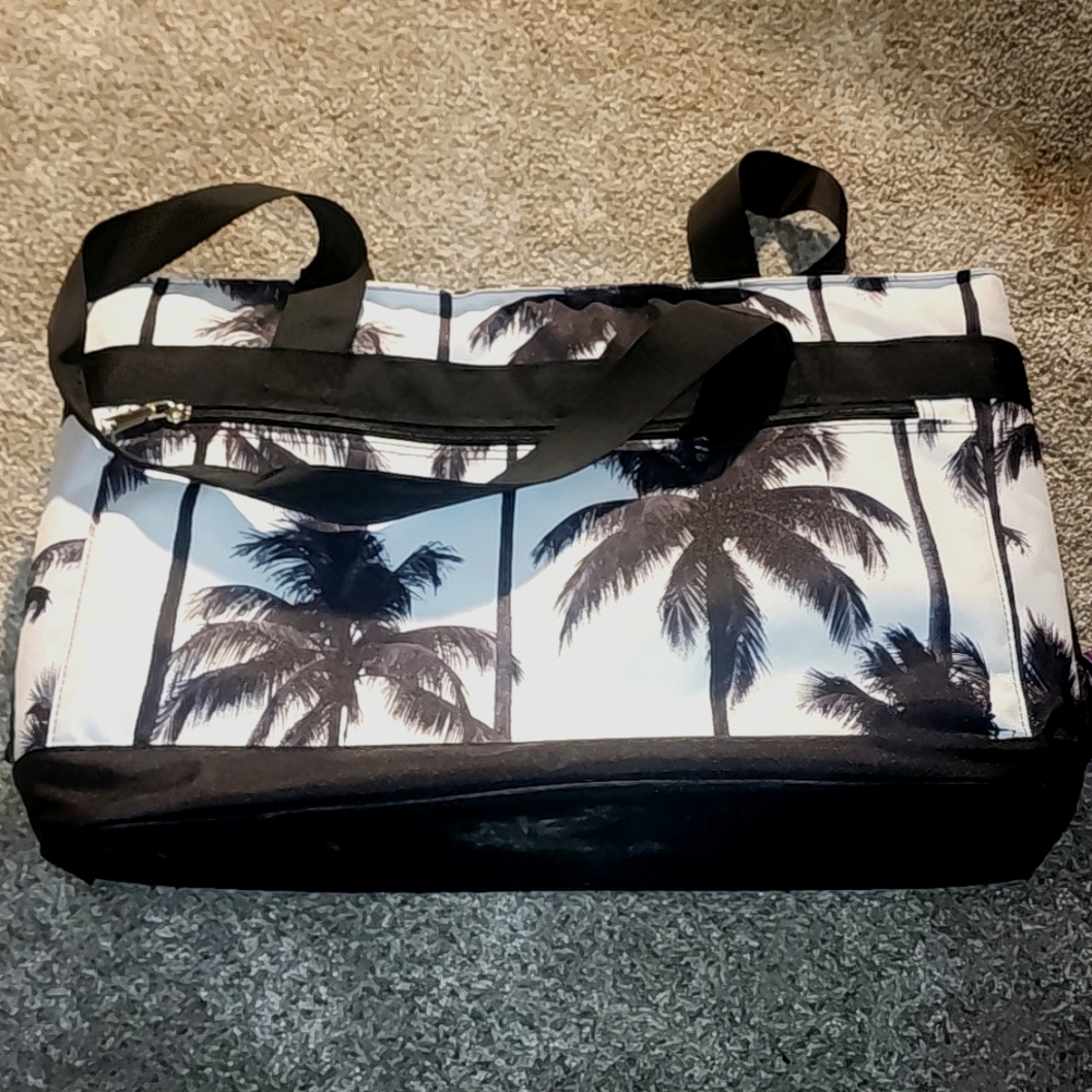 Insulated cooler beach bag